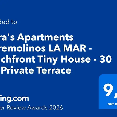 Apartament Mara's La Mar - Beachfront Tiny House - 30 M2 Private Terrace